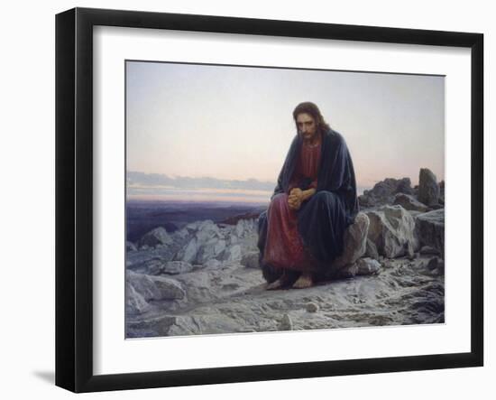 Christ in the Desert, 1872-Iwan Kramskoi-Framed Giclee Print