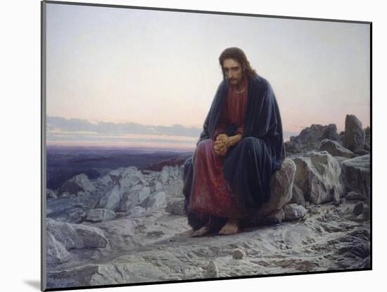 Christ in the Desert, 1872-Iwan Kramskoi-Mounted Giclee Print