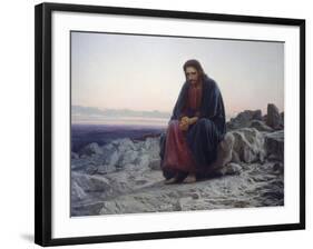 Christ in the Desert, 1872-Iwan Kramskoi-Framed Giclee Print