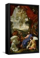 Christ in the Desert Served by Angels, circa 1653-Charles Le Brun-Framed Stretched Canvas