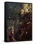 Christ in the Garden of Gethsemane-Jacopo Robusti Tintoretto-Framed Stretched Canvas