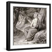 Christ in the Garden with Angels, 19th Century-null-Framed Giclee Print