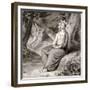 Christ in the Garden with Angels, 19th Century-null-Framed Giclee Print