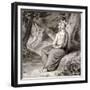 Christ in the Garden with Angels, 19th Century-null-Framed Giclee Print