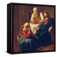 Christ in the Home of Martha and Mary, about 1654-Johannes Vermeer-Framed Stretched Canvas