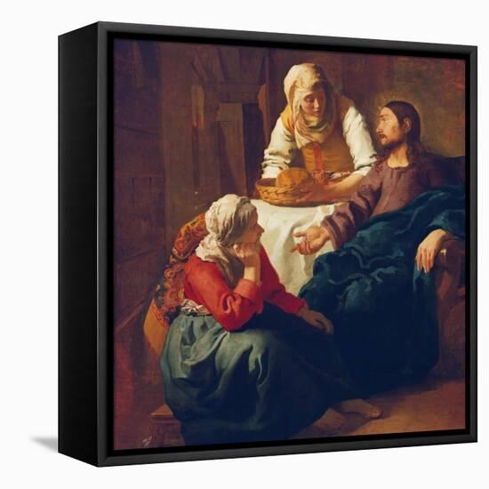 Christ in the Home of Martha and Mary, about 1654-Johannes Vermeer-Framed Stretched Canvas