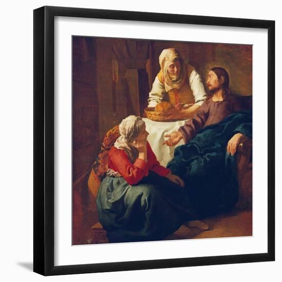 Christ in the Home of Martha and Mary, about 1654-Johannes Vermeer-Framed Giclee Print