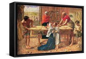 Christ in the House of His Parents, 1863-J.E. Millais and Rebecca Solomon-Framed Stretched Canvas