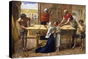 Christ in the House of His Parents (The Carpenter's Shop)-John Everett Millais-Stretched Canvas