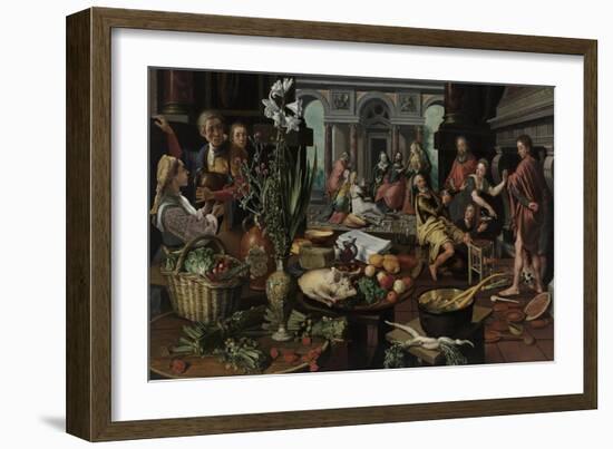 Christ in the House of Martha and Mary, 1553-Pieter Aertsen-Framed Giclee Print