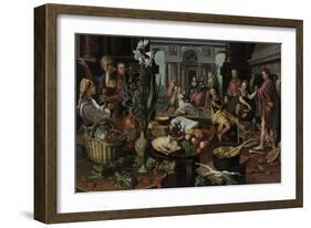 Christ in the House of Martha and Mary, 1553-Pieter Aertsen-Framed Giclee Print