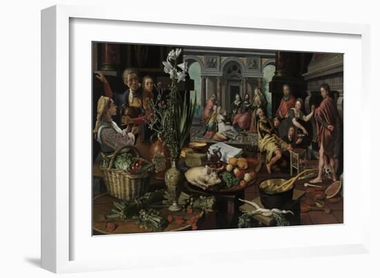 Christ in the House of Martha and Mary, 1553-Pieter Aertsen-Framed Giclee Print