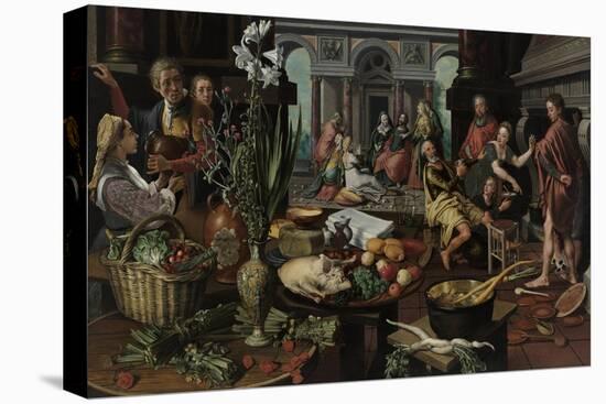 Christ in the House of Martha and Mary, 1553-Pieter Aertsen-Stretched Canvas