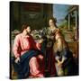 Christ in the House of Martha and Mary, 1605-Alessandro Allori-Stretched Canvas