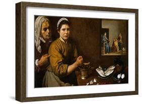 Christ in the House of Martha and Mary, 1629-1630-Diego Velazquez-Framed Giclee Print