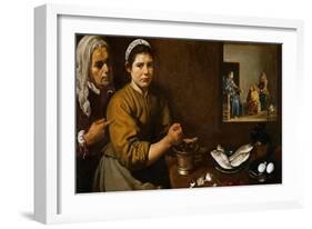 Christ in the House of Martha and Mary, 1629-1630-Diego Velazquez-Framed Giclee Print