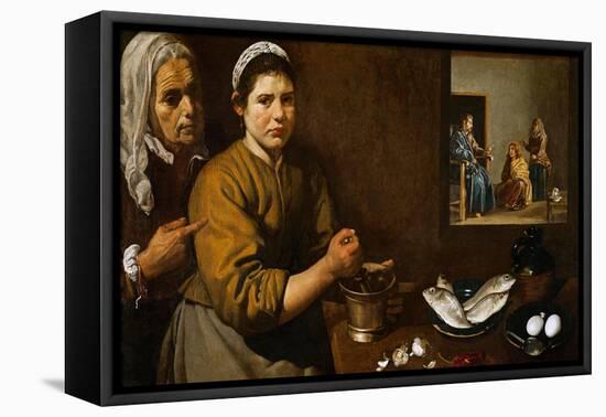 Christ in the House of Martha and Mary, 1629-1630-Diego Velazquez-Framed Stretched Canvas