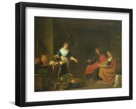 Christ in the House of Martha and Mary, 1645-Hendrik Martensz Sorgh-Framed Giclee Print