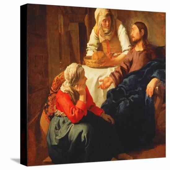Christ in the House of Martha and Mary, C.1654-56-Johannes Vermeer-Stretched Canvas