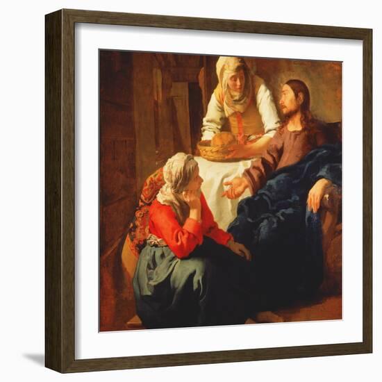 Christ in the House of Martha and Mary, C.1654-56-Johannes Vermeer-Framed Giclee Print