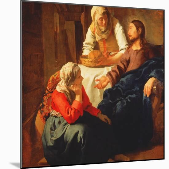 Christ in the House of Martha and Mary, C.1654-56-Johannes Vermeer-Mounted Giclee Print