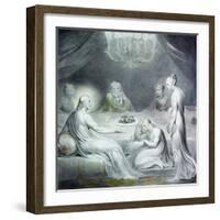 Christ in the House of Martha and Mary or the Penitent Magdalen-William Blake-Framed Giclee Print