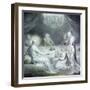 Christ in the House of Martha and Mary or the Penitent Magdalen-William Blake-Framed Giclee Print