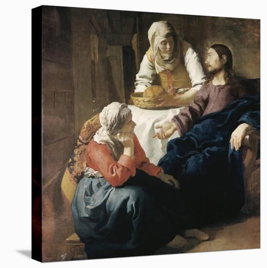 Christ in the House of Martha and Mary-Johannes Vermeer-Stretched Canvas