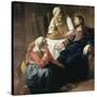 Christ in the House of Martha and Mary-Johannes Vermeer-Stretched Canvas