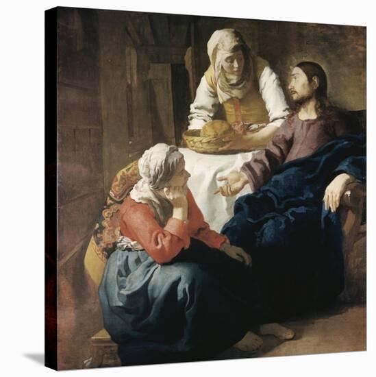 Christ in the House of Martha and Mary-Johannes Vermeer-Stretched Canvas