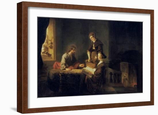 Christ in the House of Martha and Mary-Rembrandt van Rijn-Framed Giclee Print