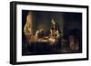 Christ in the House of Martha and Mary-Rembrandt van Rijn-Framed Giclee Print