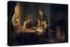 Christ in the House of Martha and Mary-Rembrandt van Rijn-Stretched Canvas