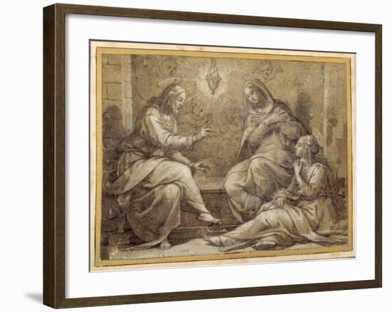 Christ in the House of Martha and Mary-Giorgio Vasari-Framed Giclee Print