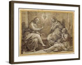 Christ in the House of Martha and Mary-Giorgio Vasari-Framed Giclee Print