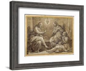 Christ in the House of Martha and Mary-Giorgio Vasari-Framed Giclee Print