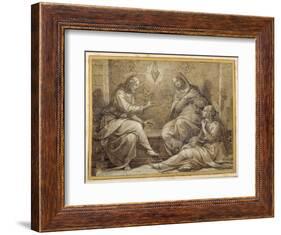 Christ in the House of Martha and Mary-Giorgio Vasari-Framed Giclee Print