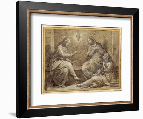 Christ in the House of Martha and Mary-Giorgio Vasari-Framed Giclee Print