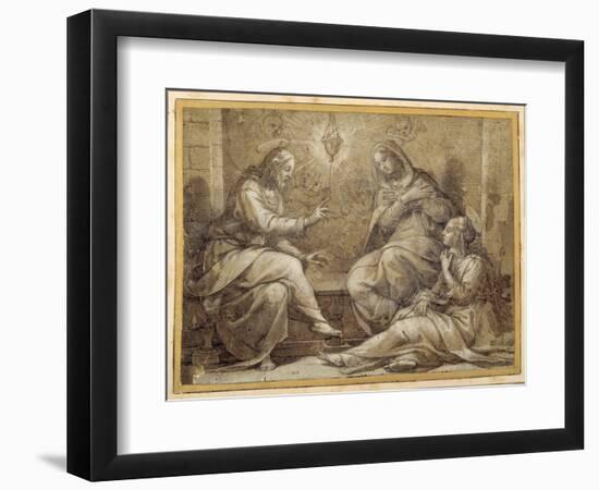 Christ in the House of Martha and Mary-Giorgio Vasari-Framed Giclee Print