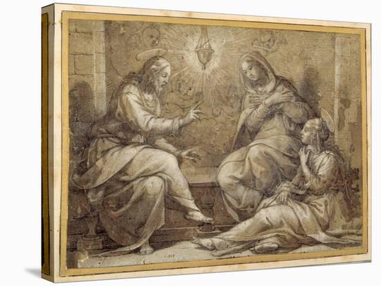 Christ in the House of Martha and Mary-Giorgio Vasari-Stretched Canvas