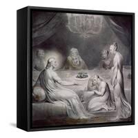 Christ in the House of Martha and Mary-William Blake-Framed Stretched Canvas