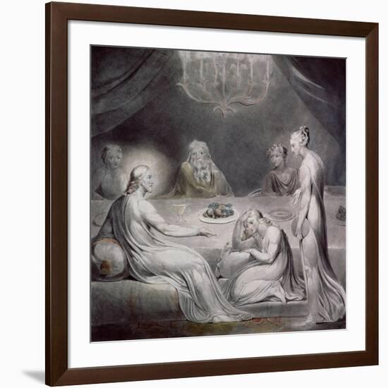 Christ in the House of Martha and Mary-William Blake-Framed Giclee Print