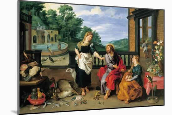 Christ in the House of Martha and Mary-Jan Brueghel the Younger-Mounted Giclee Print