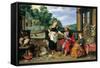 Christ in the House of Martha and Mary-Jan Brueghel the Younger-Framed Stretched Canvas