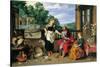 Christ in the House of Martha and Mary-Jan Brueghel the Younger-Stretched Canvas