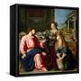 Christ in the House of Martha and Mary-Alessandro Allori-Framed Stretched Canvas