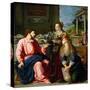 Christ in the House of Martha and Mary-Alessandro Allori-Stretched Canvas