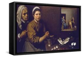 Christ in the House of Mary and Martha, C1618-1622-Diego Velazquez-Framed Stretched Canvas