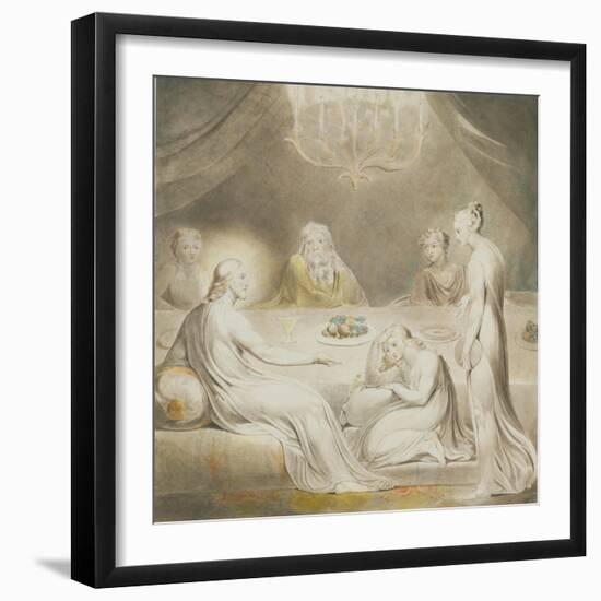 Christ in the House of Mary and Martha-William Blake-Framed Giclee Print