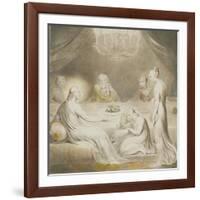 Christ in the House of Mary and Martha-William Blake-Framed Giclee Print